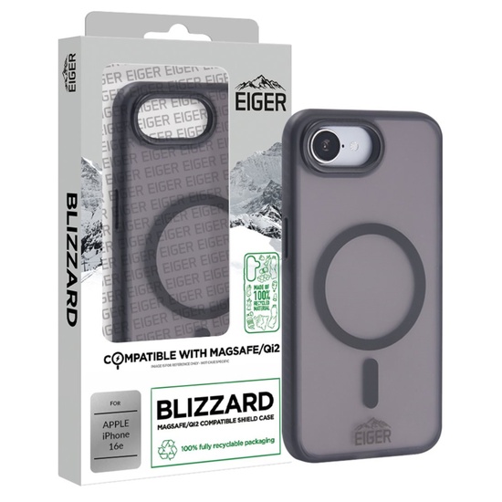 Eiger Husa Blizzard Magsafe GRS iPhone 16e Negru