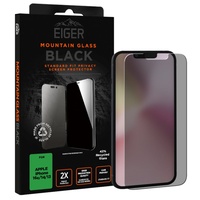 Eiger Folie Glass Privacy Mountain Glass GRS iPhone 16e / iPhone 14 / iPhone 13 / iPhone 13 Pro Black