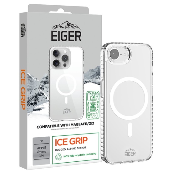 Eiger Husa Ice Grip Magsafe GRS iPhone 16e Clear
