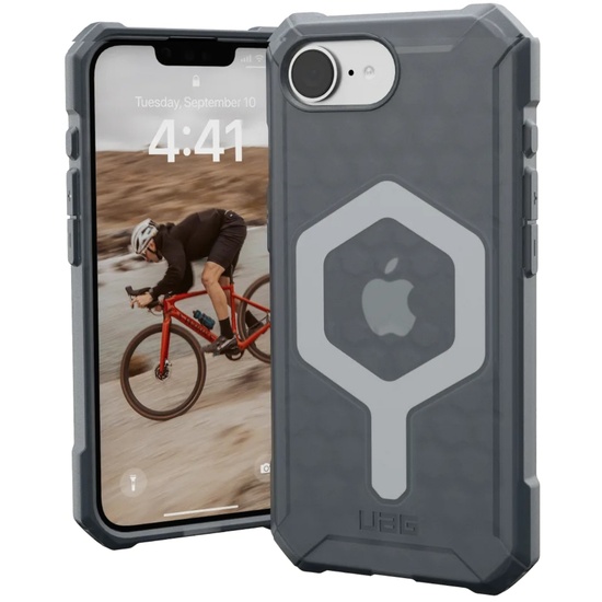 Funda UAG Essential Armor Magsafe para iPhone 16e color ceniza