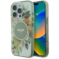 Guess Husa Flower & Tonal Circle MagSafe iPhone 16 Pro Max Verde