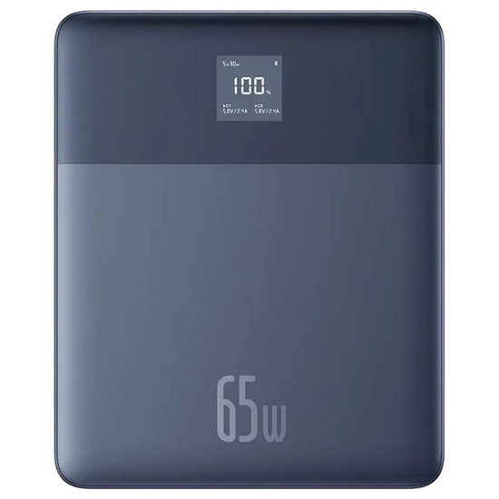 Baseus Blade externer Akku 12000mAh, 65W, 2x Typ-C, Digitalanzeige, USB-C-Kabel, Blau
