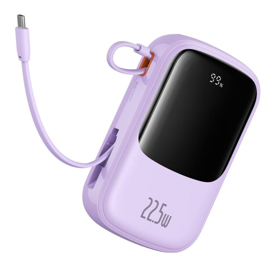 Baseus External battery QPow Pro+ 20000mAh, 22.5W, Lightning, 2xType-C, USB, USB-C cable, Purple