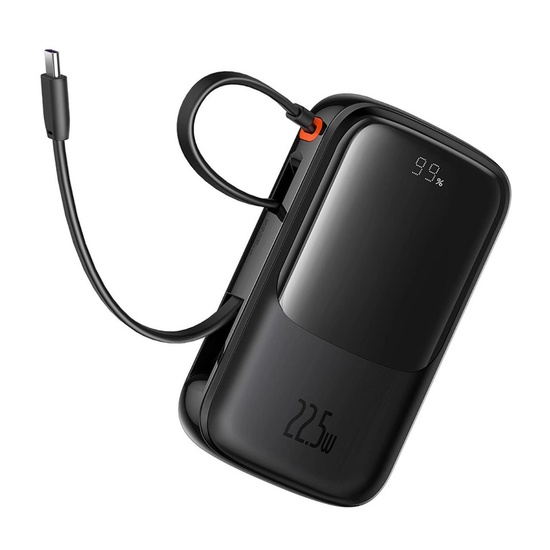 Baseus External battery QPow Pro+ 10000mAh, 22.5W, Lightning, 2xType-C, USB, USB-C cable, Black