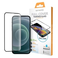 Lemontti Glasfolie Full Fit iPhone 17 Pro Max / 16 Pro Max Schwarz