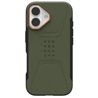 Funda UAG Civilian Magsafe para iPhone 17, color oliva/naranja