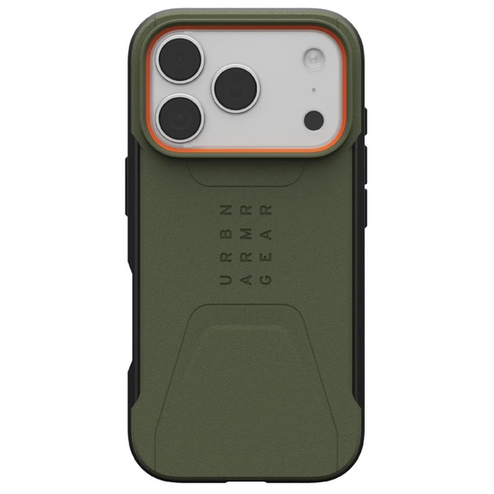Funda UAG Civilian Magsafe para iPhone 17 Pro Max, color oliva/naranja