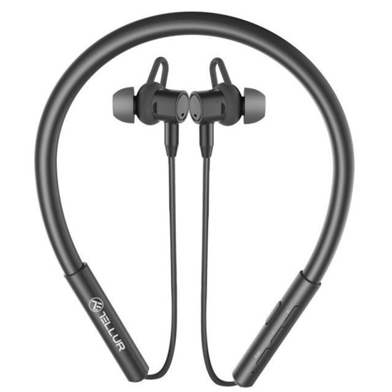 Auriculares intraaurales deportivos Tellur Ego con Bluetooth y cancelación de ruido (ANC), color negro