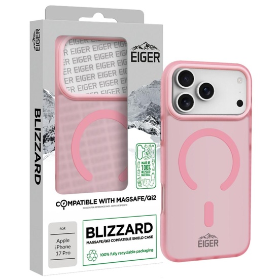 Funda Eiger Blizzard Magsafe GRS para iPhone 17 Pro, color rosa