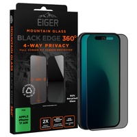 Eiger Folie Glass Privacy Mountain Edge 360 ​​GRS iPhone Air Black