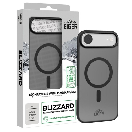 Funda Eiger Blizzard Magsafe GRS para iPhone Air, color negro