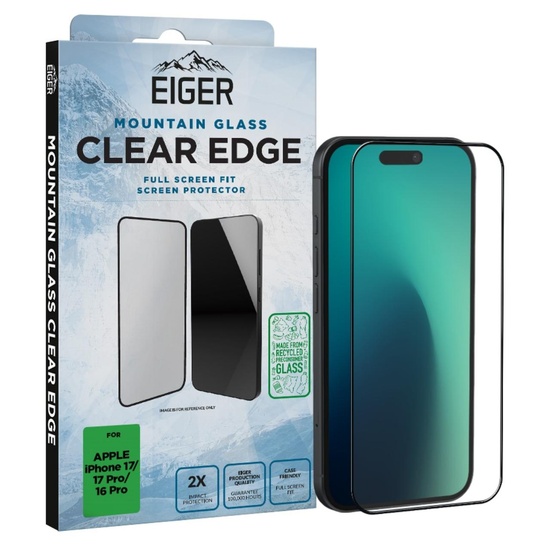 Eiger Folie Glass 3D Mountain Glass GRS iPhone 17 / iPhone 17 Pro / 16 Pro Clear