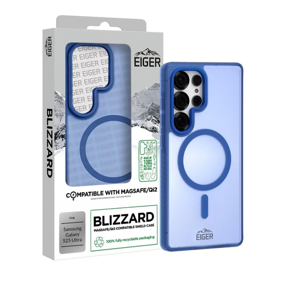 Funda Eiger Blizzard Magsafe GRS para Samsung Galaxy S25 Ultra, color azul