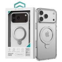 Funda transparente magnética a prueba de golpes Devia Husa Clean Series para iPhone 17 Pro, con soporte