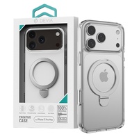 Funda transparente magnética a prueba de golpes Devia Husa Clean Series para iPhone 17 Pro Max, con soporte