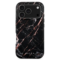 Funda Burga de doble capa Magsafe con diseño de mármol dorado rosa para iPhone 17 Pro