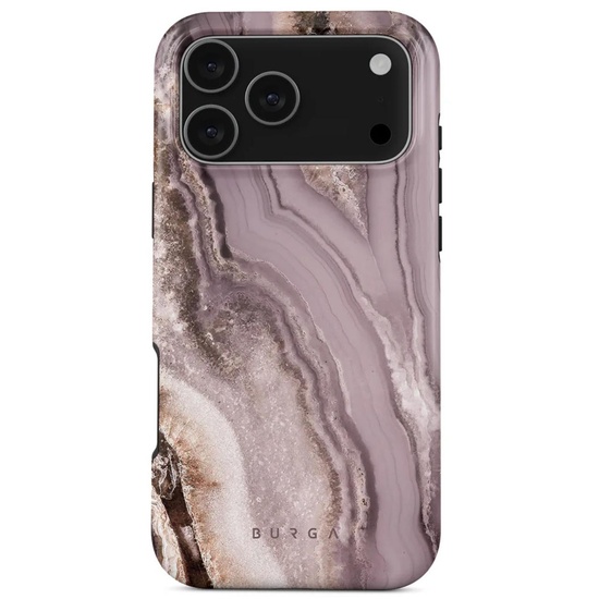 Funda Burga de doble capa Magsafe dorada y topo para iPhone 17 Pro Max