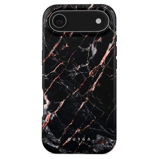 Funda Burga de doble capa Magsafe con diseño de mármol en oro rosa para iPhone Air