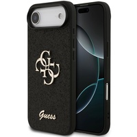Guess Husa Fixed Glitter 4G Metal Logo iPhone Air Negru
