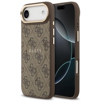 Guess Husa PU Leather 4G Gold Frame MagSafe iPhone Air Maro