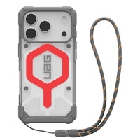 UAG Pathfinder Case Clear MagSafe iPhone 17 Pro Max Active Lava Lanyard