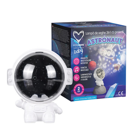 Lampa de veghe cu proiectii EASYCARE BABY 3in1 "Astronaut"