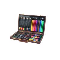  Set pittura e disegno, kit in legno, 81 pezzi