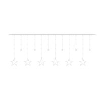 Installazione luminosa su tenda, modello stella grande, bianco caldo, 8 modalità di illuminazione, interno-esterno, IP44, 138 LED, 2,5 m