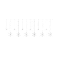 Installazione luminosa a tenda, modello stella, bianco caldo, 8 modalità di illuminazione, interno-esterno, IP44, 138 LED, 2,5 m