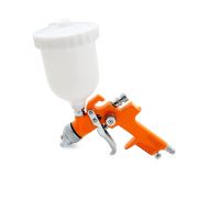 Pistola per verniciatura, vasca superiore, plastica, spruzzatore per compressore, 600 ml, 1,2-2 mm, Strend Pro