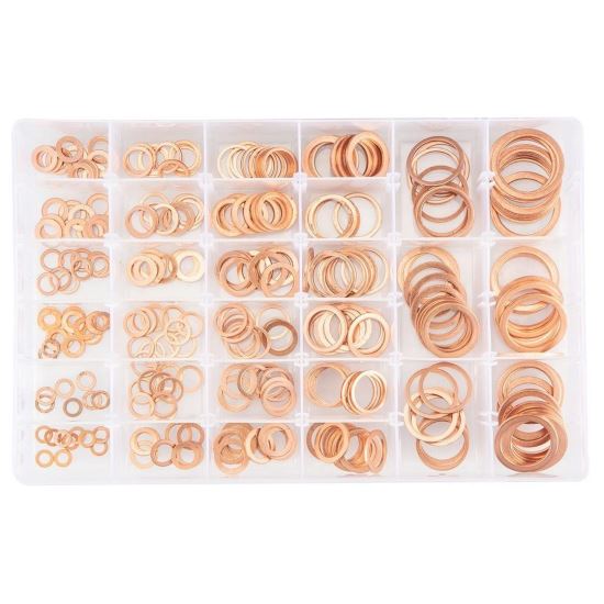 Set mit 300 Kupferscheiben mit Organizer, 5–28 mm, NEO