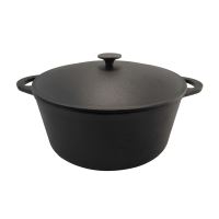  Pentola in ghisa con coperchio, rotonda, 10 L, Perfect Home