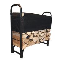Supporto in legno impilato con telone, 39x126x118 cm