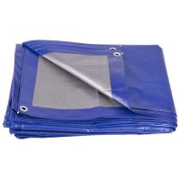 Wasserdichte Plane mit Ringen, 3,9 x 5,9 m, PE, 140 g/m2, 24 m2