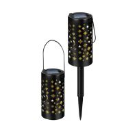 Lampada solare da giardino, LED, set da 2, 6x6x41 cm, Yildun