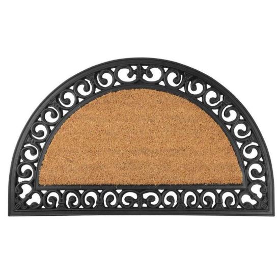 Zerbino d'ingresso, semitondo, in gomma, 75x45 cm, Ornamento