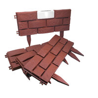 Recinzione decorativa da giardino, con illuminazione solare, set da 4, 42x29 cm