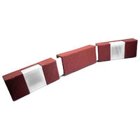 Bordo decorativo, effetto mattone, 2 lampade LED con illuminazione solare, set da 10 pezzi, 2,1 m