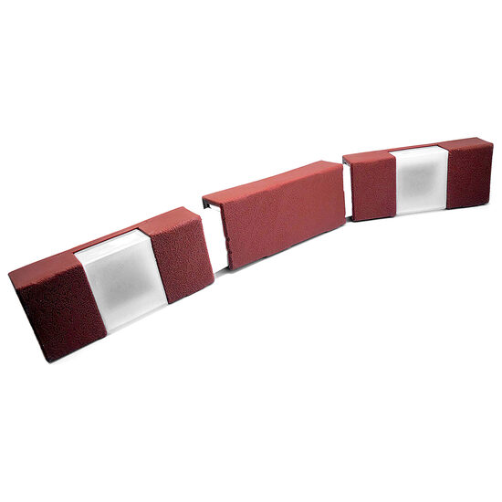 Bordo decorativo, effetto mattone, 2 lampade LED con illuminazione solare, set da 10 pezzi, 2,1 m