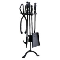 Set accessori per caminetto, supporto con 4 pezzi, 60 cm