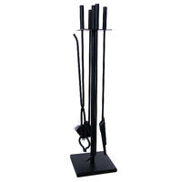 Set accessori per caminetto, supporto 4 pezzi, 81 cm