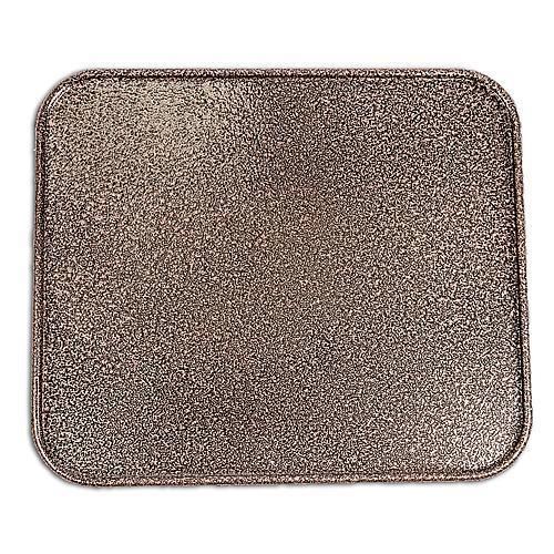 Alfombra metálica para chimenea/estufa, marrón, 47,5x60 cm
