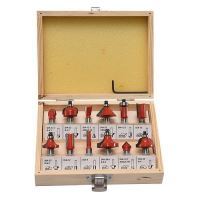 Frezen voor hout, houten kist, set van 12 stuks, Strend Pro