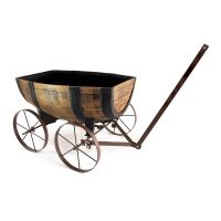Vaso da fiori a botte, con carrello, 41,5x29x19 cm, Strend Pro