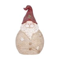 Decorazione natalizia, ceramica, Babbo Natale con cappello rosso, 26x19x42,5 cm