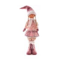 Decorazione natalizia, ragazza, rosa, 75 cm