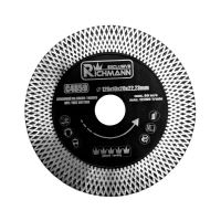 Disco diamantato turbo sottile, doppio segmento, piastre in ceramica, taglio a secco e a umido, 125x22,23x1,3 mm, Esclusiva Richmann
