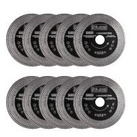 Disco diamantato turbo sottile, doppio segmento, piastre in ceramica, taglio a umido e a secco, set da 10 pezzi, 125x22,23x1,3 mm, Richmann Exclusive