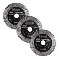 Disco diamantato turbo sottile, doppio segmento, piastre in ceramica, taglio a umido e a secco, set da 3, 125x22,23x1,3 mm, Richmann Exclusive