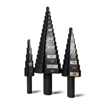 Punta per metallo, a gradini, titanio, set da 3 pezzi, 4-12/20/32 mm, Richmann Exclusive